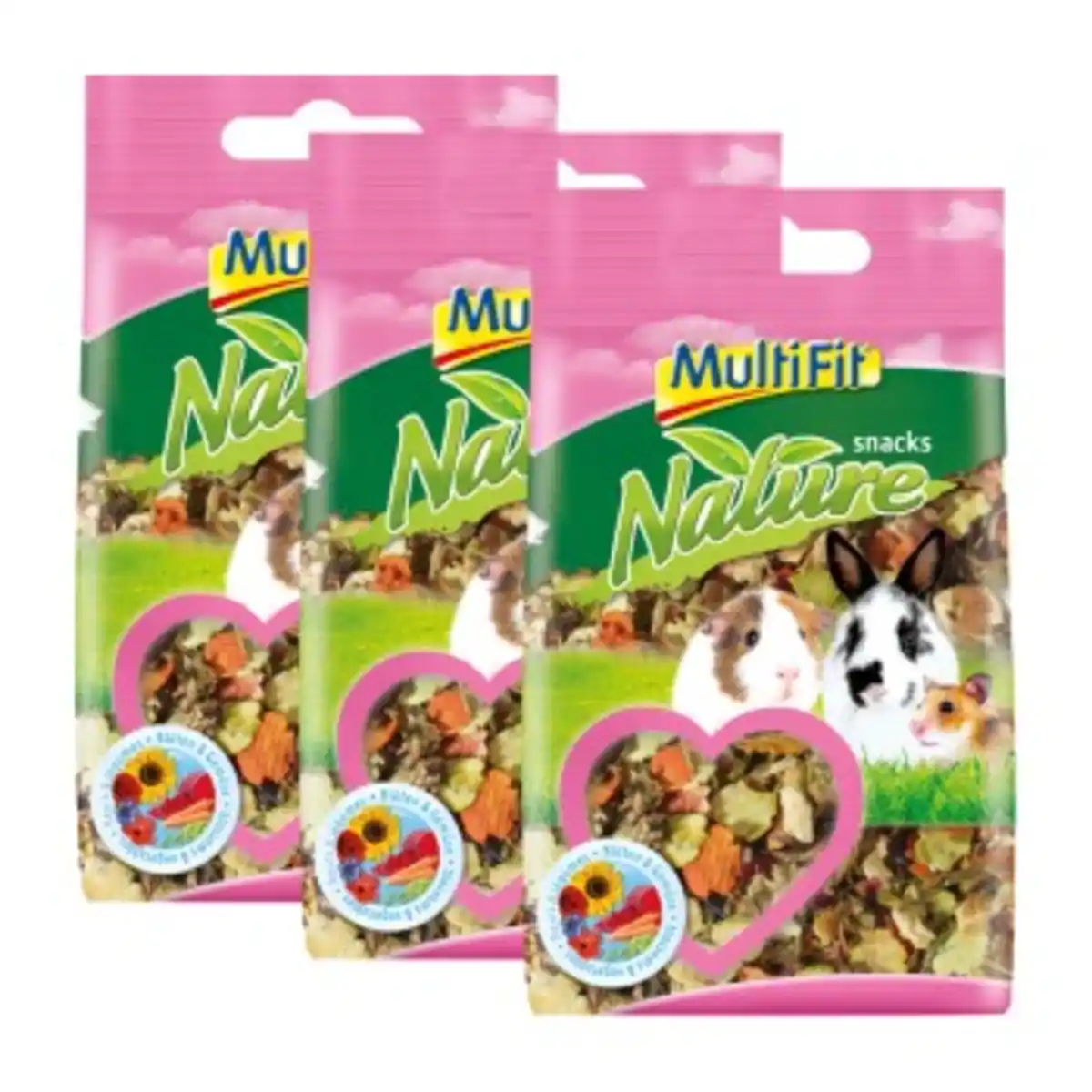Bild 1 von MultiFit Nature snacks Blüten & Gemüse 3x100g