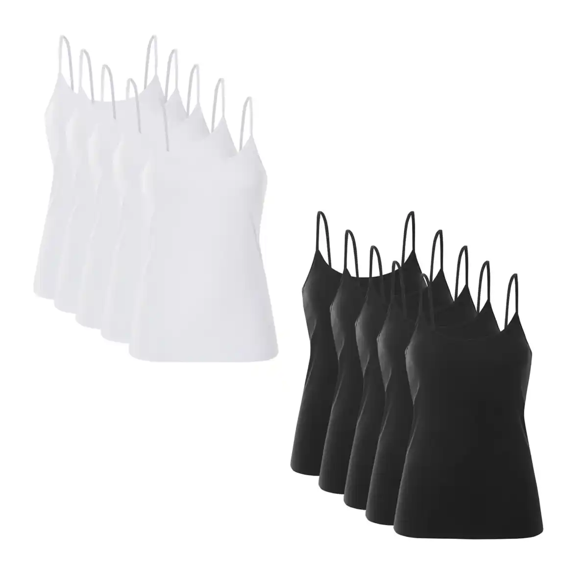 Bild 1 von OYANDA® Damen-Spaghettiträgerhemden, 5-St.-Packg.