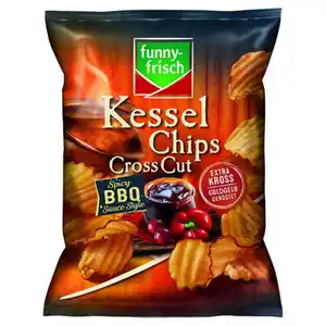 FUNNY FRISCH Kesselchips 120 g, Spicy BBQ-Sauce