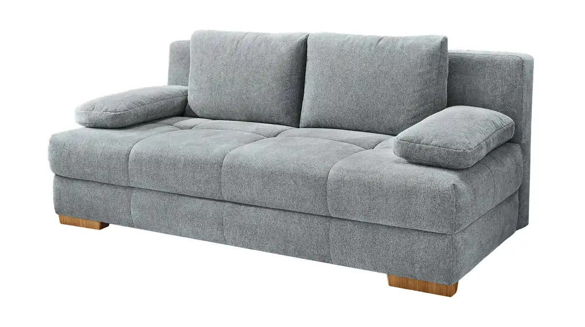 Bild 1 von Schlafsofa Bettkasten grau Dauerschläfer Federkern 203 cm - CALLI