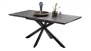 Esstisch ausziehbar 140 - 180 cm Keramikoptik Glas - JORUNN