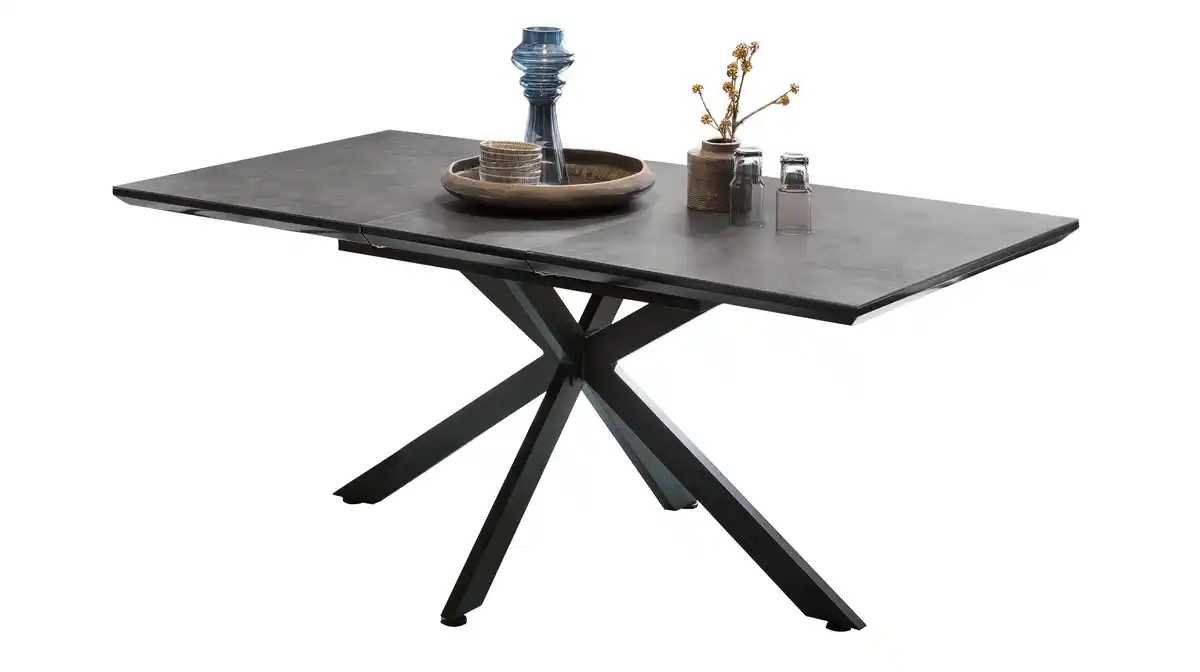 Bild 1 von Esstisch ausziehbar 140 - 180 cm Keramikoptik Glas - JORUNN