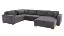 Bild 1 von Wohnlandschaft Schlaffunktion Cord Bettkasten grau 379 cm - ALBA