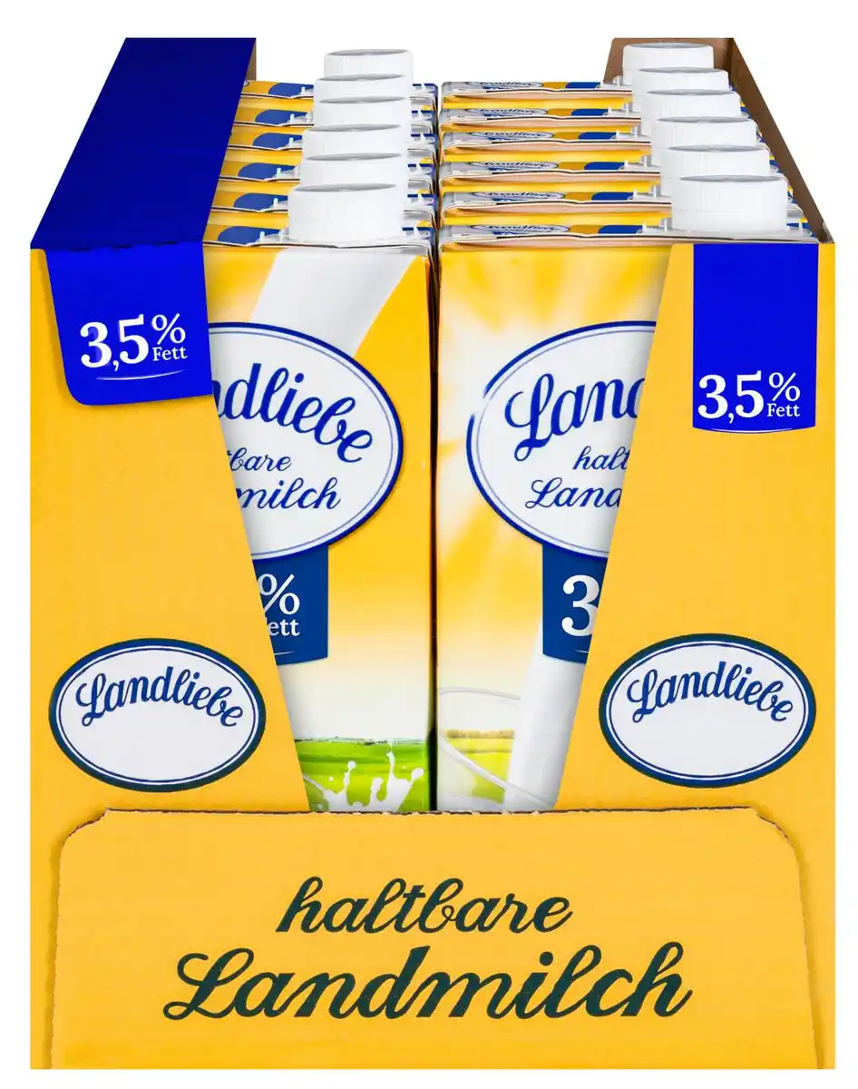 Bild 1 von LANDLIEBE Ein ganzer Karton Haltbare Milch 1,5 oder 3,5%, Karton = 12 x 1-l-Packg.