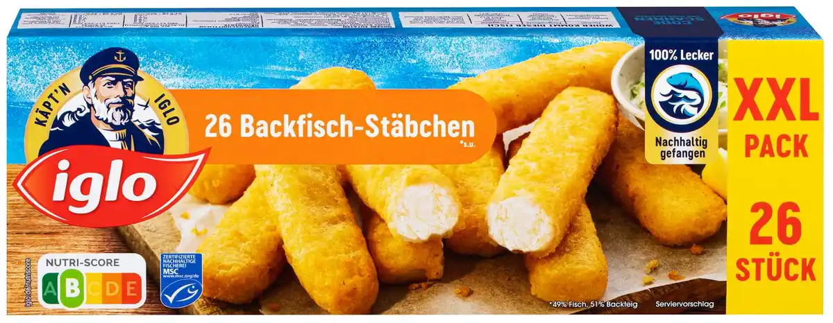 Bild 1 von IGLO Backfisch-Stäbchen oder Filegro XXL, 480 - 728-g-Packg.
