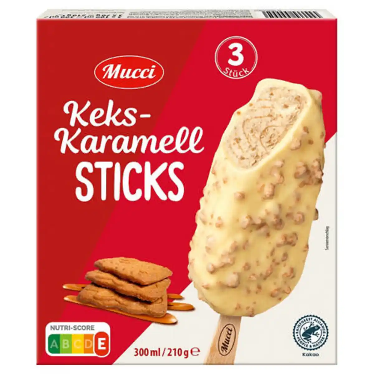 Bild 1 von MUCCI Keks-Karamell Stieleis 300 ml, Weiße Schokolade