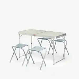QUECHUA Campingtisch klappbar 4 Sitze 4–6 Personen grün