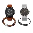 Bild 1 von TOWNLAND® Herren-Armbanduhr Geschenkset, 2-teilig