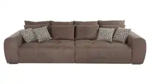 Big Sofa mit Federkern braun 306 x 134 cm - MOLDAU