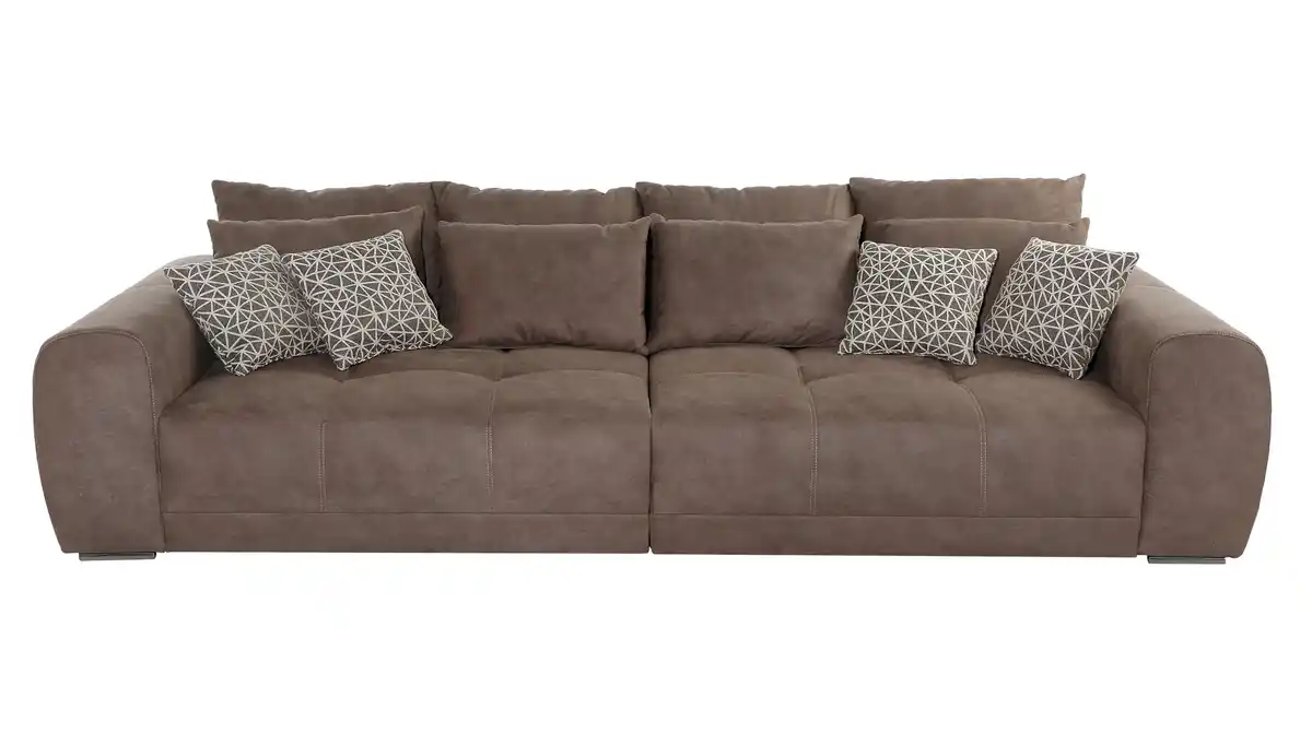 Bild 1 von Big Sofa mit Federkern braun 306 x 134 cm - MOLDAU