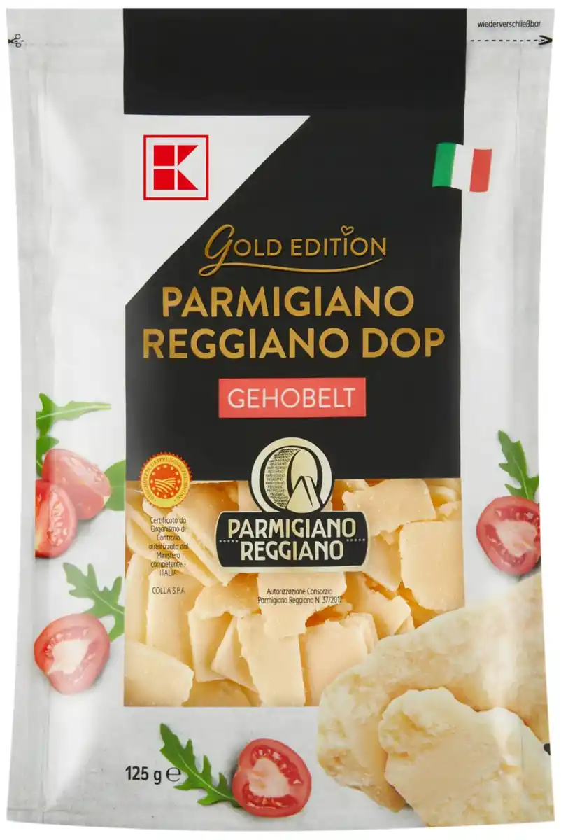 Bild 1 von K-GOLD EDITION Parmigiano Reggiano DOP gehobelt, 125-g-Packg.