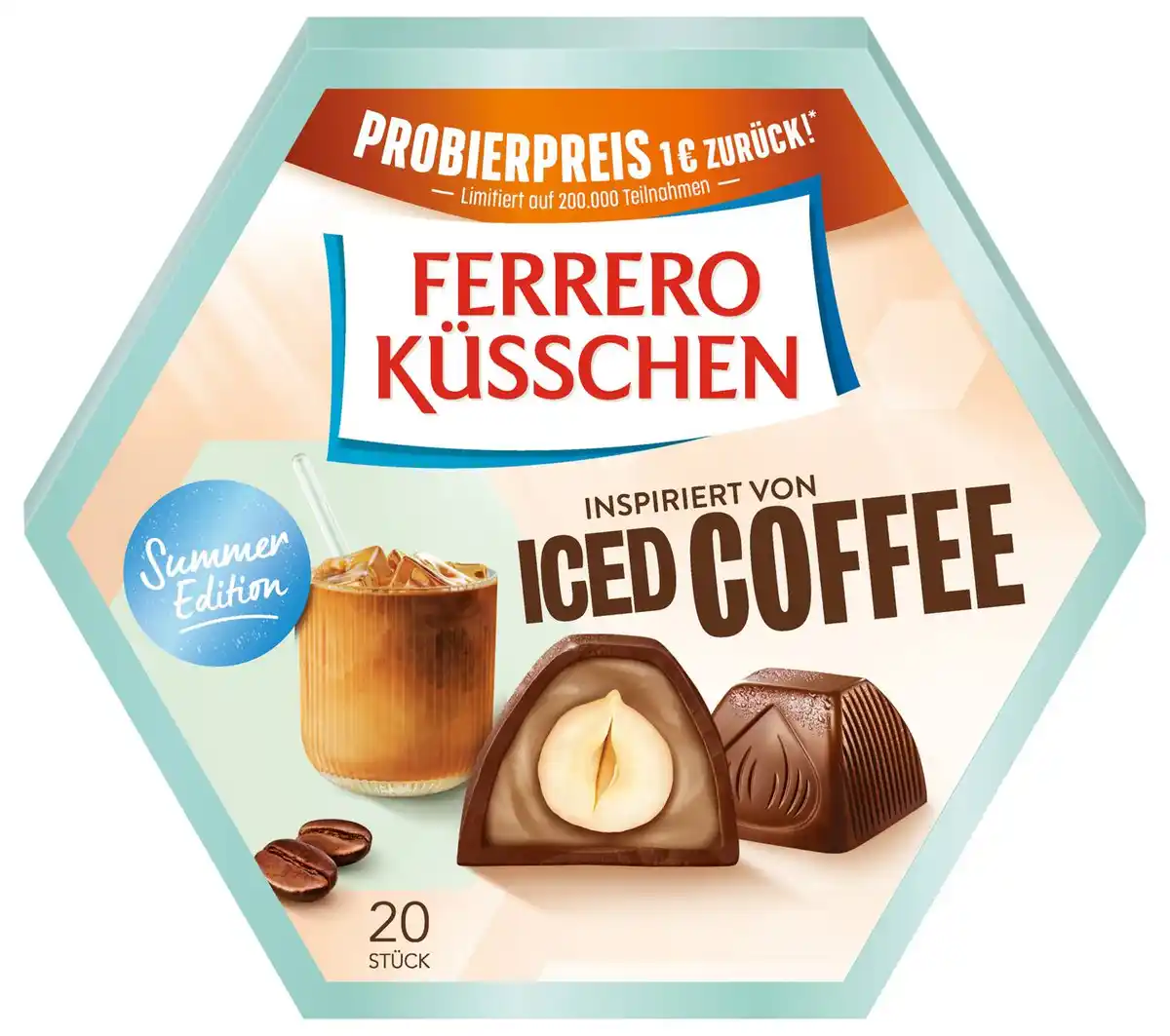 Bild 1 von FERRERO Küsschen Sommer Edition, 20 St. = 190-g-Packg.