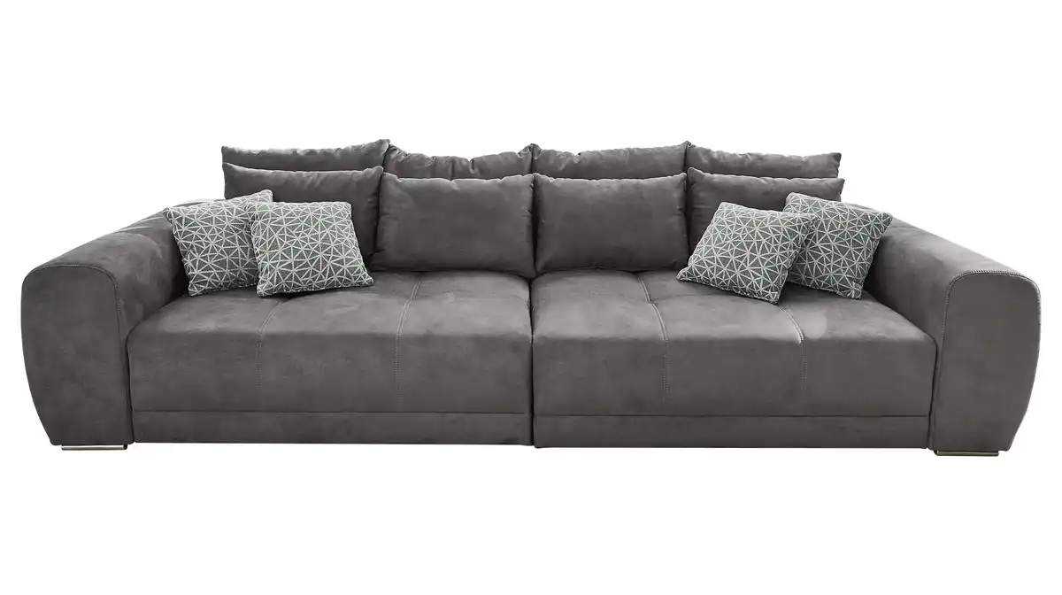 Bild 1 von Big Sofa mit Federkern grau 306 x 134 cm - MOLDAU