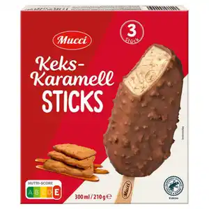 MUCCI Keks-Karamell Stieleis 300 ml, Milchschokolade