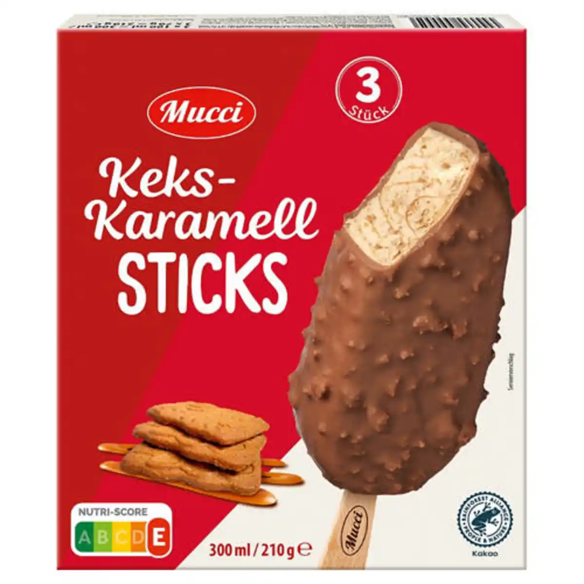 Bild 1 von MUCCI Keks-Karamell Stieleis 300 ml, Milchschokolade