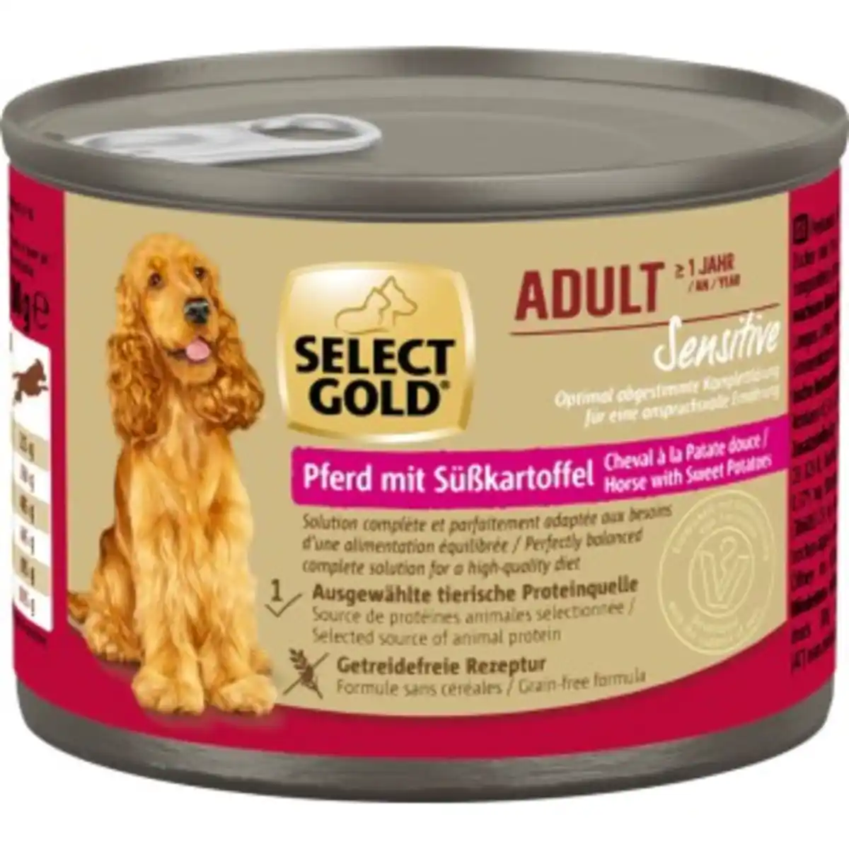 Bild 1 von SELECT GOLD Nassfutter Hund Sensitive Adult Pferd mit Süßkartoffel 6x200 g