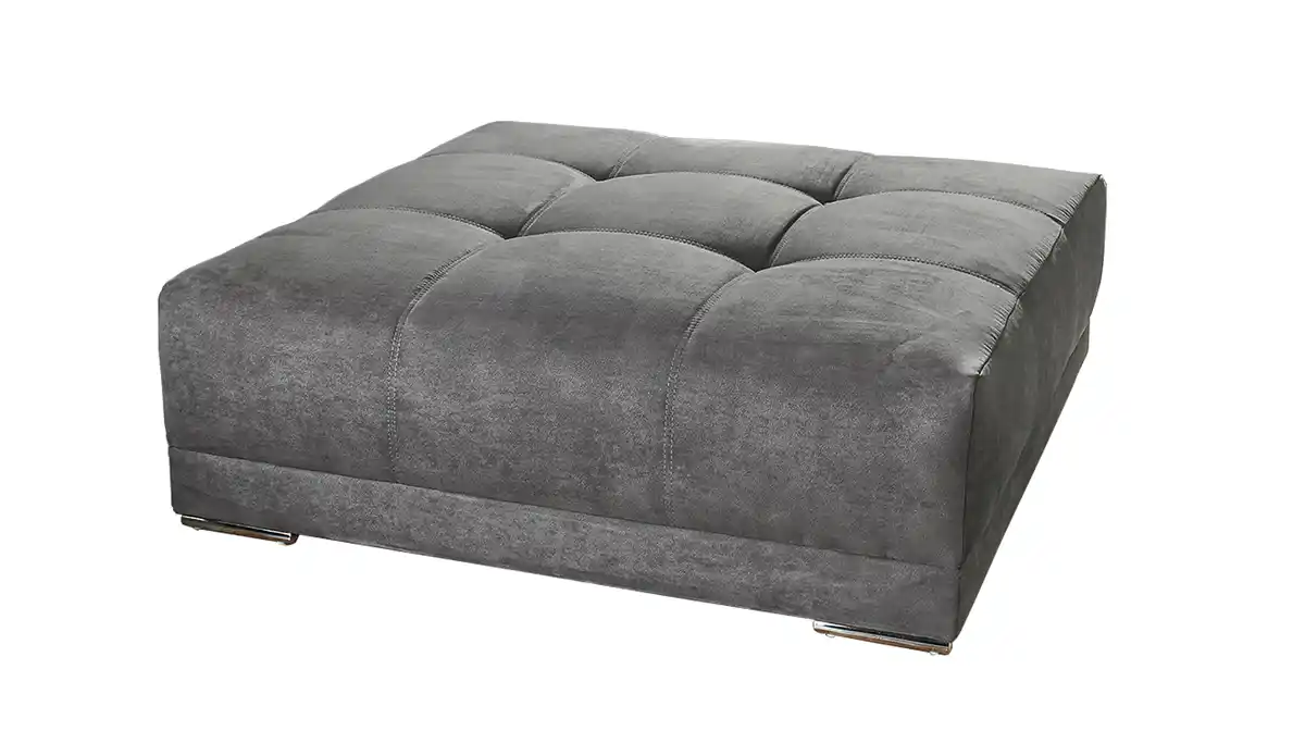 Bild 1 von Hocker Sitzhocker 120 x 120 cm Microfaser grau - MOLDAU