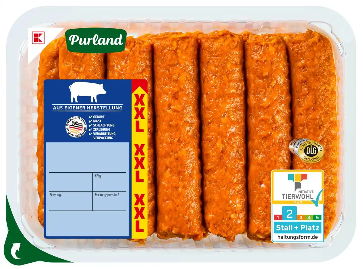 Bild 1 von K-PURLAND Cevapcici XXL, 12 St. = 600-g-Großpackg.