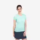 Bild 1 von QUECHUA Wandershirt Damen kurzarm Bergwandern - MH100 türkis