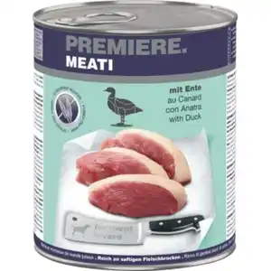 PREMIERE Meati Nassfutter Hund, Adult, Ente 6x800 g