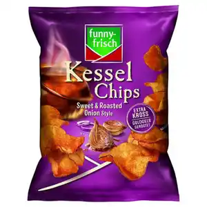 FUNNY FRISCH Kesselchips 120 g, Sweet and Roasted Onion Style