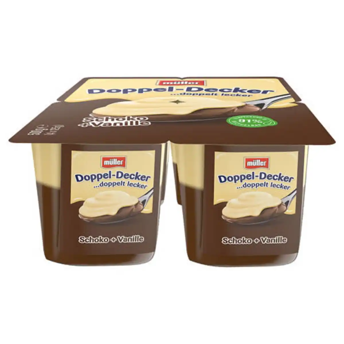 Bild 1 von MÜLLER Doppeldecker 500 g, Schoko mit Vanille