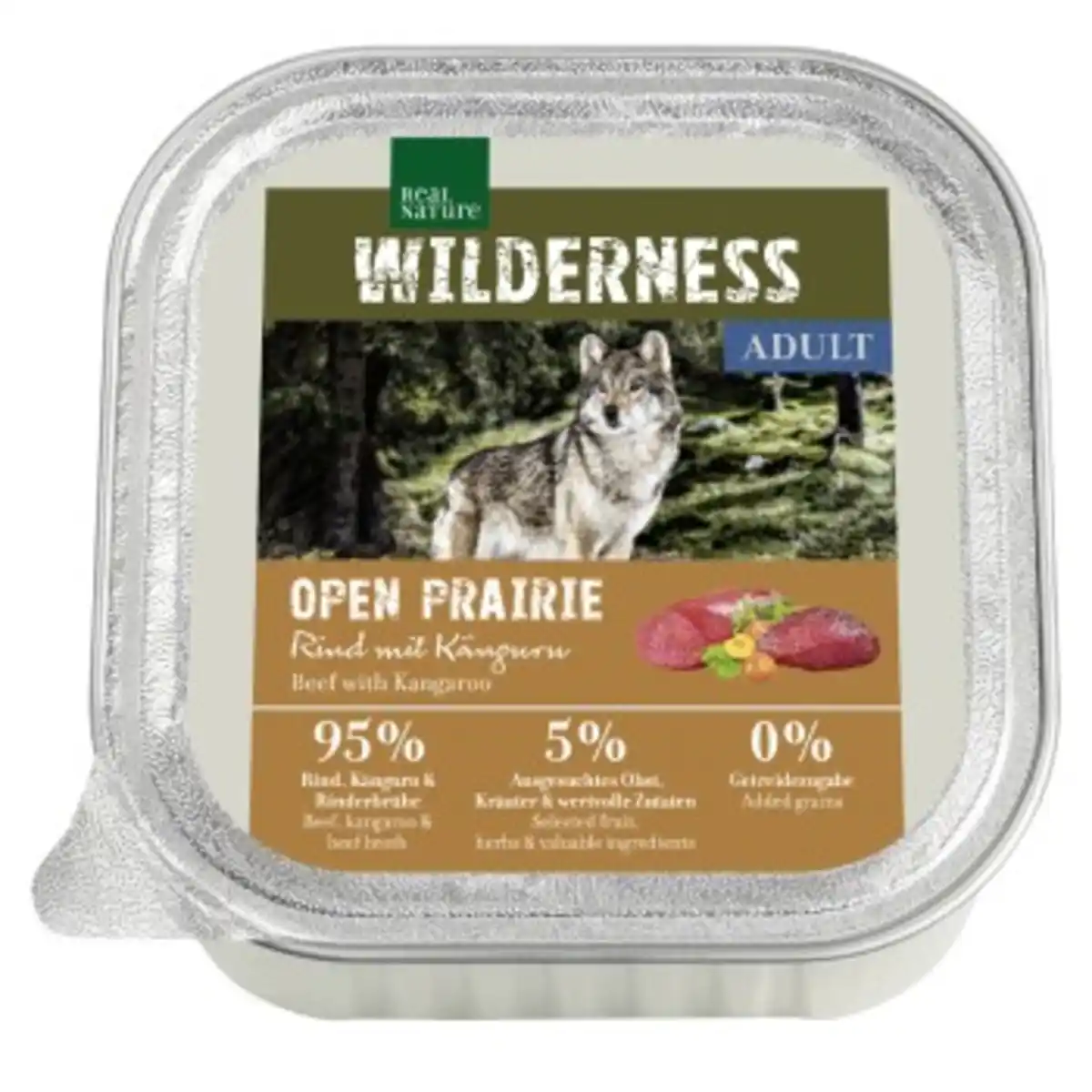 Bild 1 von REAL NATURE WILDERNESS Nassfutter Hund, Adult, Rind mit Känguru 16x100 g