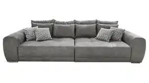 Big Sofa mit Federkern hellgrau 306 x 134 cm - MOLDAU