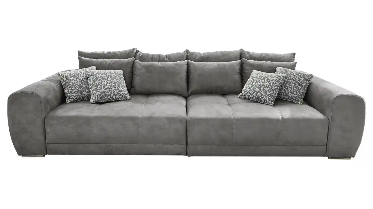 Bild 1 von Big Sofa mit Federkern hellgrau 306 x 134 cm - MOLDAU