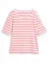 Bild 2 von Damen T-Shirt mit Streifenmuster Pink