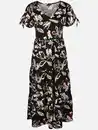 Bild 1 von Damen Jersey Kleid mit Alloverprint Schwarz