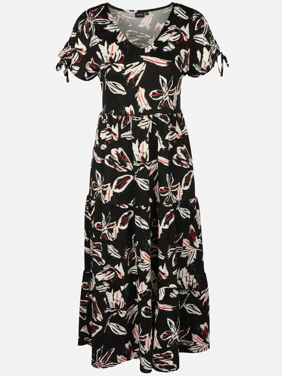 Bild 1 von Damen Jersey Kleid mit Alloverprint Schwarz