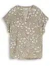 Bild 2 von Damen Bluse mit Allover-Blütenmuster Grün