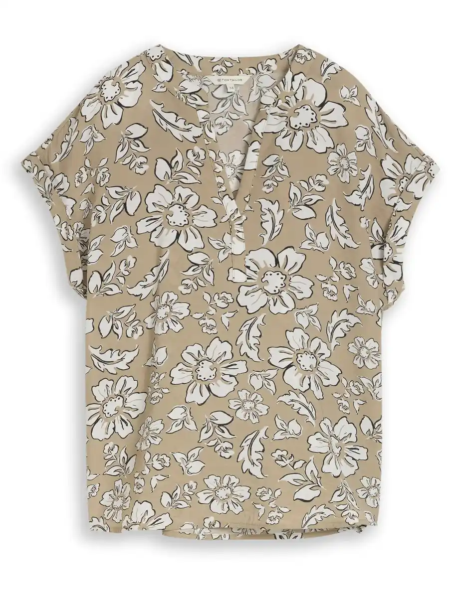 Bild 2 von Damen Bluse mit Allover-Blütenmuster Grün