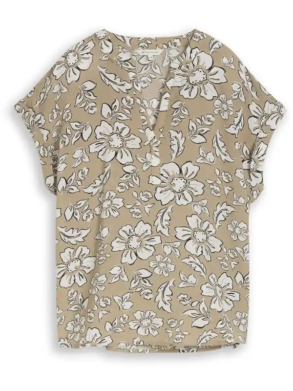 Bild 2 von Damen Bluse mit Allover-Blütenmuster Grün