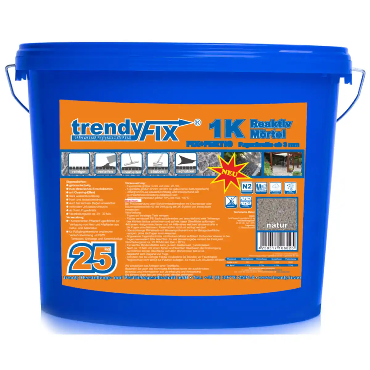 Bild 1 von trendyFIX® Pflasterfugenmörtel 1K 25 kg, natur