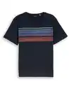 Bild 2 von Herren T-Shirt mit grafischem Brustprint Blau