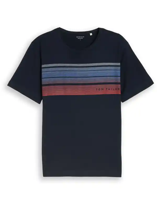 Bild 2 von Herren T-Shirt mit grafischem Brustprint Blau