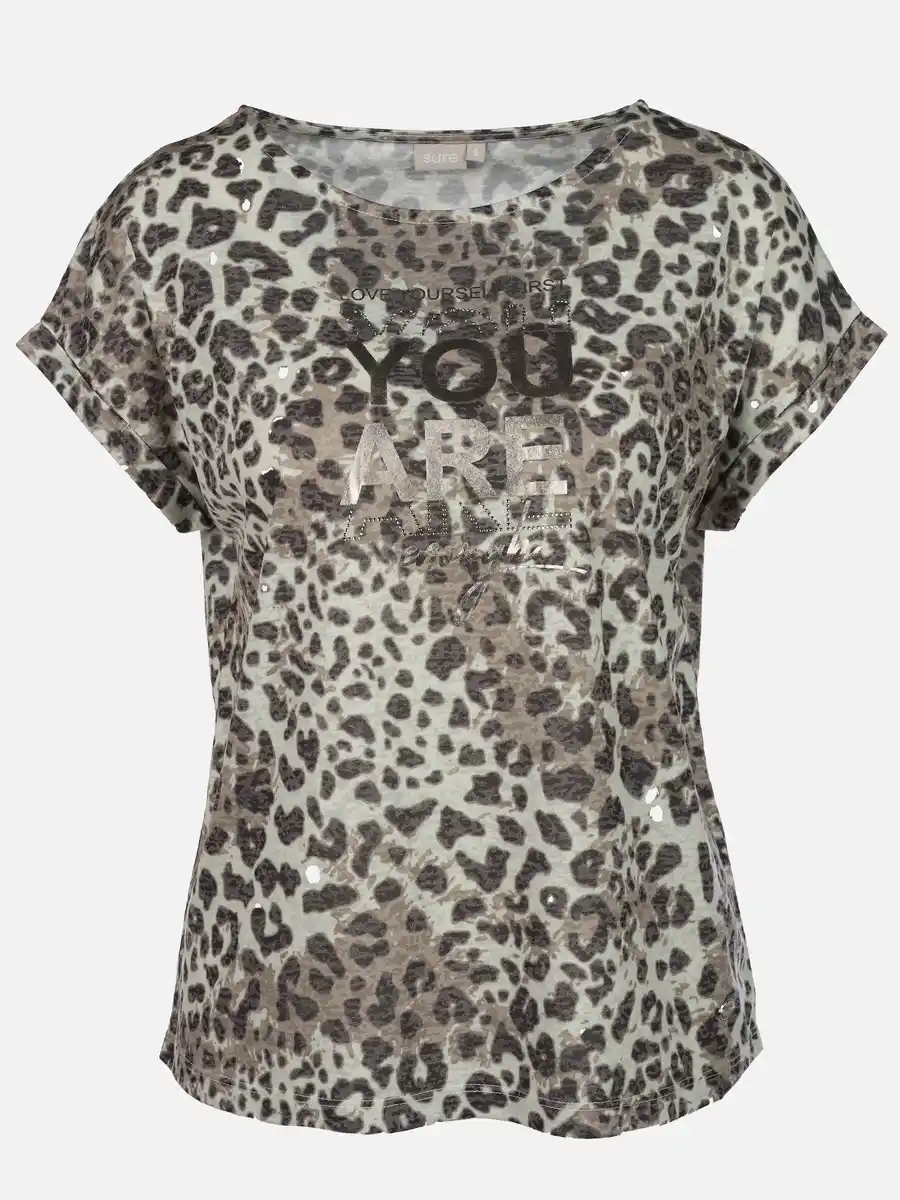 Bild 1 von Damen Ausbrenner Shirt mit Alloverprint Braun