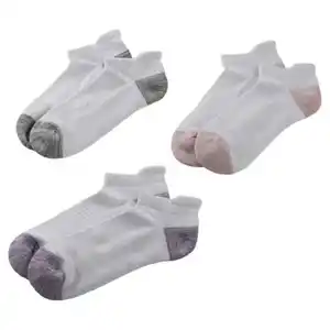 CRANE Damen-/Herren-Fitnesssocken 3er-Pack, Knöchel, Grau/Lila/Rot, 35/38