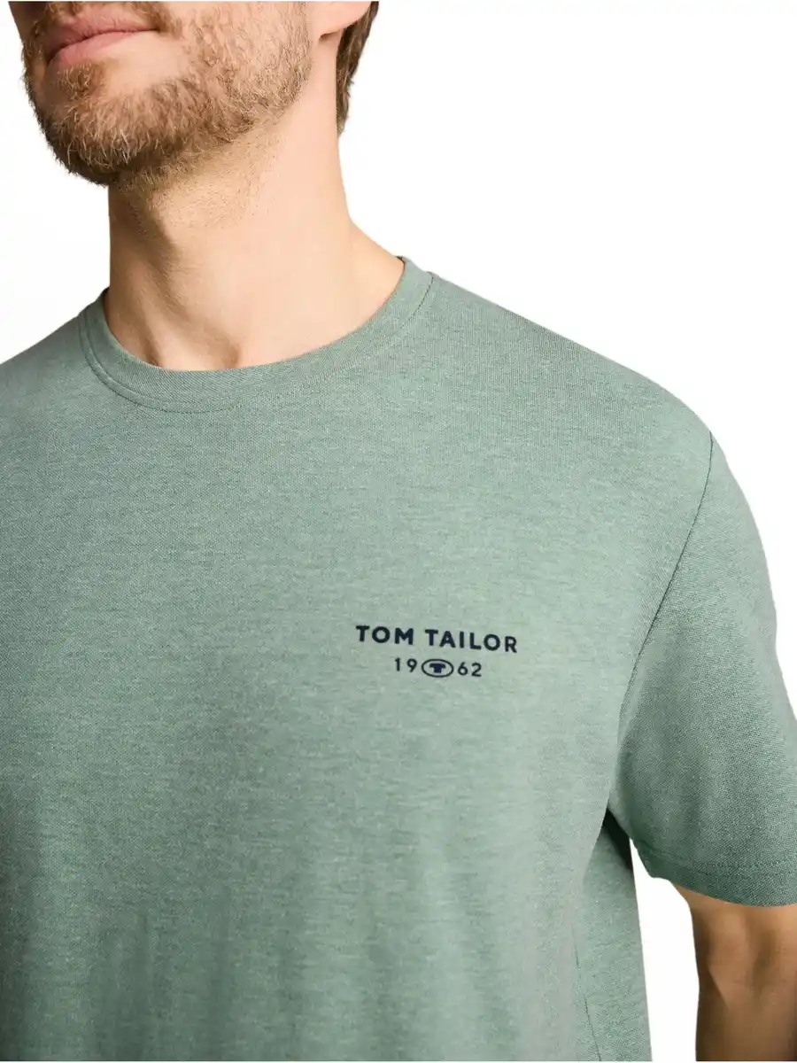 Bild 1 von Herren T-Shirt in melierter Piqué-Optik Grün