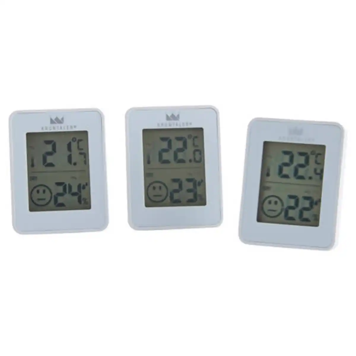 Bild 1 von KRONTALER Thermo-/Hygrometer 3er-Set, Weiß