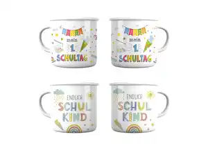 Becher „Schulanfang“ Metall mit Henkel