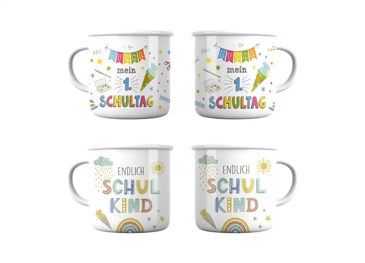 Bild 1 von Becher „Schulanfang“ Metall mit Henkel