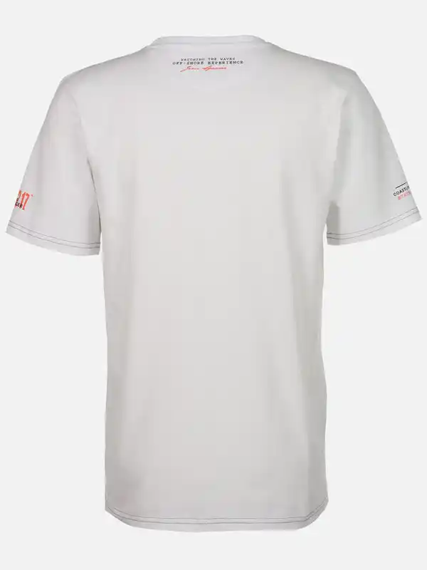 Bild 2 von Herren T-Shirt mit Streifenpartie Weiß