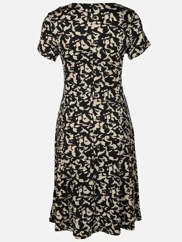 Bild 2 von Damen Jerseykleid mit Alloverprint Schwarz