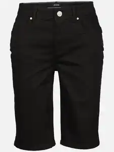 Damen Bermuda in Slim Fit Schwarz