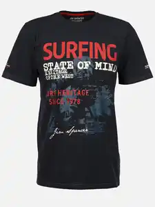 Herren Shirt mit Frontprint Blau