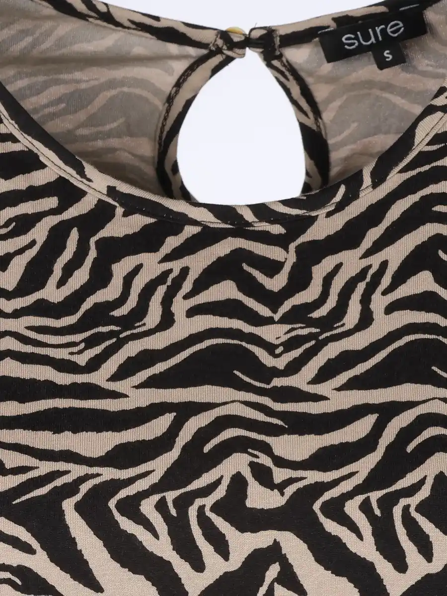 Bild 3 von Damen Jerseykleid mit Alloverprint Schwarz