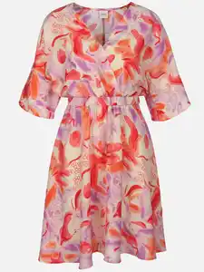Damen Sommerkleid mit Alloverprint Rot